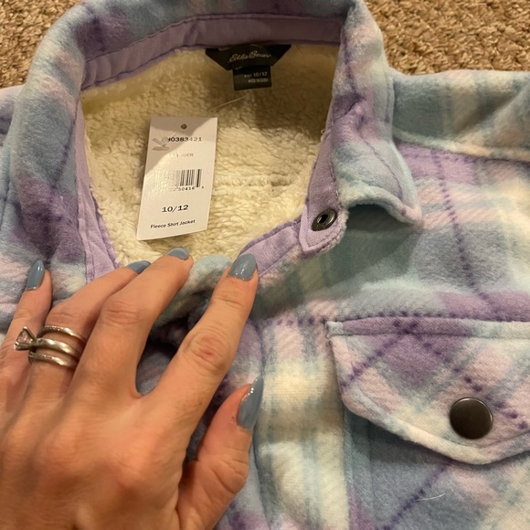 Eddie Bauer fleece shacket size 10/12 youth girls - Picture 2 of 2